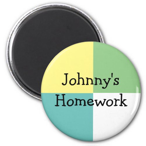 Personalized Childs Homework or Art  Magnet