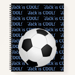 Personalized Child's Name "is Cool" Soccer Notebook