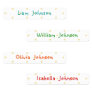Personalized Childs Name Stars Waterproof Adhesive Kids' Labels