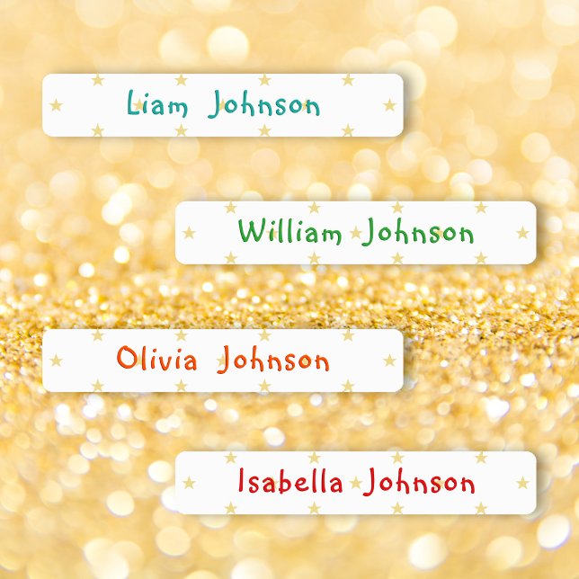 Personalized Childs Name Tags Iron-On Clothing Kids' Labels (Personalized Childs Name Tags Iron-On Clothing Kids' Labels)