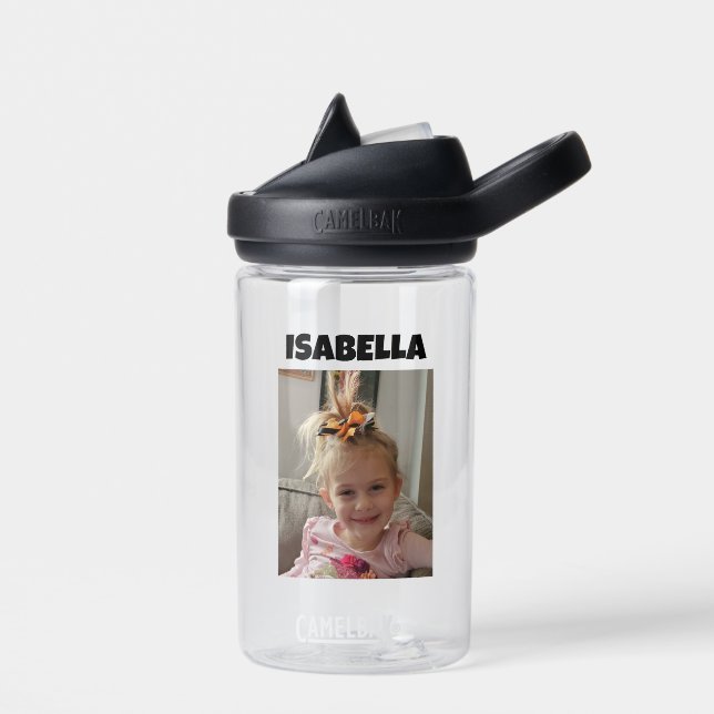 Personalized Child's Photo and Name    Water Bottle (Left)