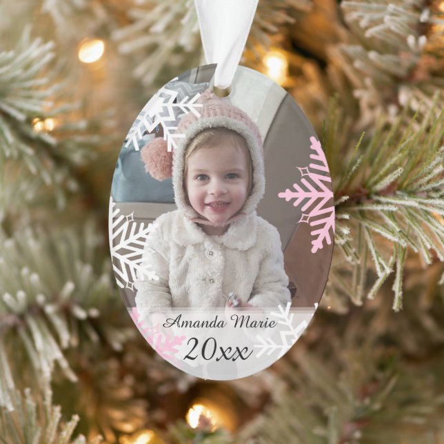 Personalized Child's Photo Christmas Keepsake Ornament (Tree)