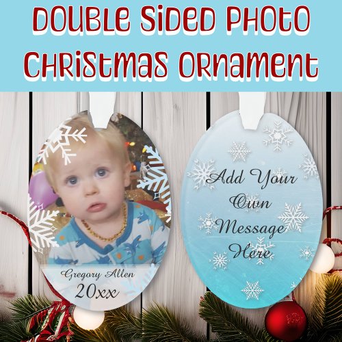 Personalized Childs Photo Christmas Keepsake Ornament