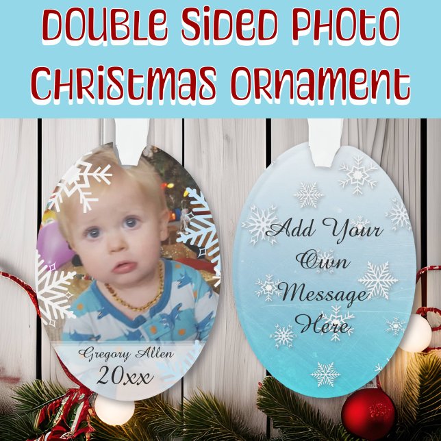 Personalized Child's Photo Christmas Keepsake Ornament (Creator Uploaded)