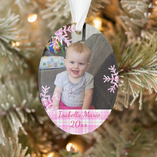 Personalized Child's Photo Christmas Keepsake Ornament (Tree)