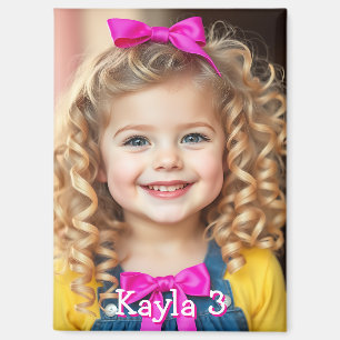 Personalized Child's Photo, Name and Age Magnet