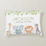 Personalized Child's Pillow<br><div class="desc">This design is sure to make your baby or child's room stand out from the crowd  

View my other personalized baby and children pillow designs here 
https://www.zazzle.com.au/collections/nursery_and_childs_room_pillows-119037232734729170

This item matches perfectly with my jungle animals baby shower invitation which can be found here 
https://www.zazzle.com.au/jungle_baby_shower_invitation-256431460203533707</div>