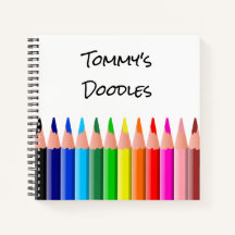 Personalized Child's Sketchbook Doodle Notebook
