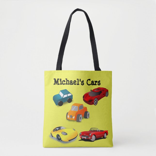 Personalized Child's "Toy Cars" Bag (Front)