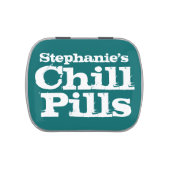 Personalized Chill Pills Mint/Candy Container Jelly Belly Candy Tin (Top)