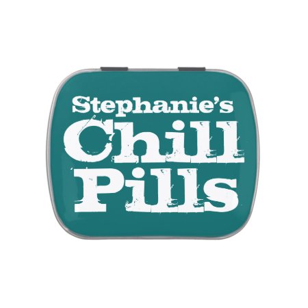 Personalized Chill Pills Mint/candy Container Jelly Belly Candy Tin