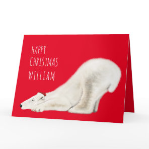Personalized Chilled Polar Bear Christmas Card