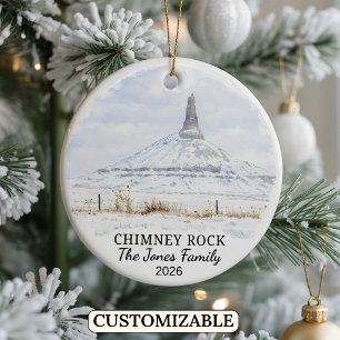 Personalized Chimney Rock National Historic Site Ceramic Ornament