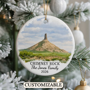 Personalized Chimney Rock National Historic Site Ceramic Ornament