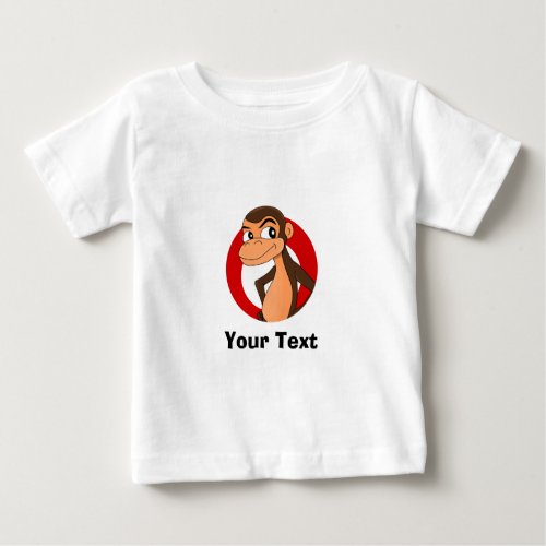 Personalized chimp cartoon baby T_Shirt