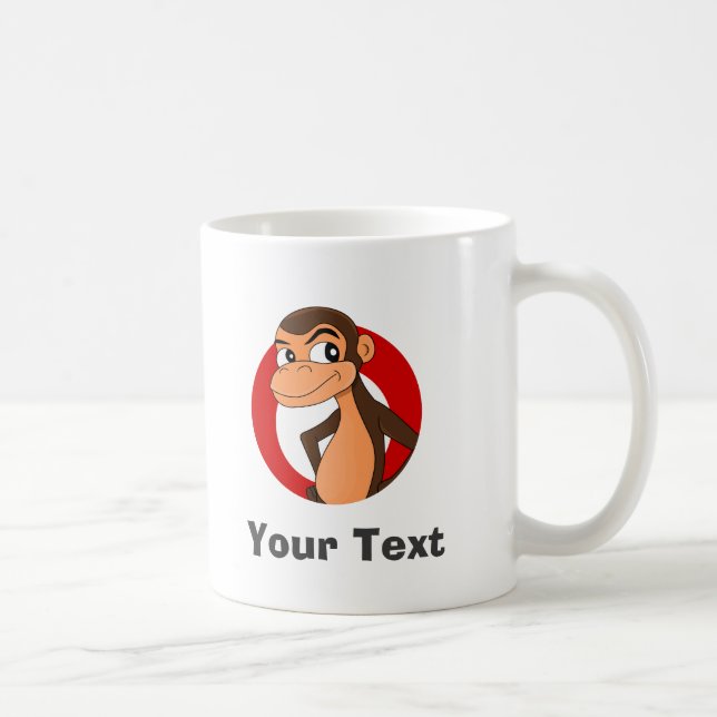 Personalized chimp cartoon coffee mug (Right)