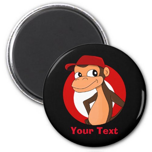 Personalized chimp cartoon magnet