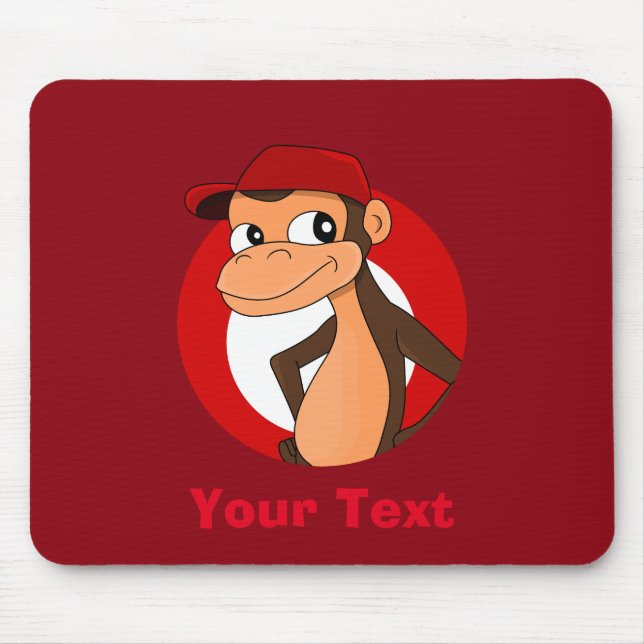 Personalized chimp cartoon mouse pad (Front)