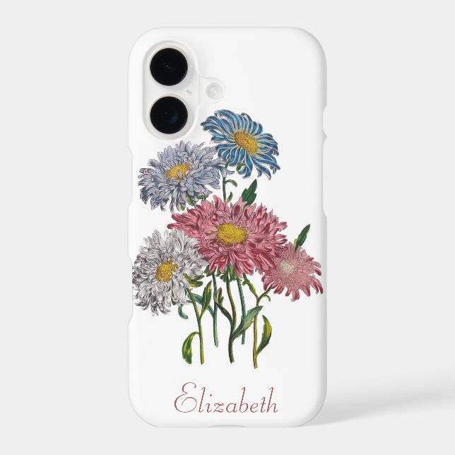 Personalized China Asters Iphone Case (Back)