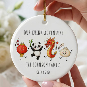Personalized China Family Trip Ornament