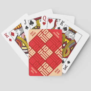 Personalized Chinese "福" Blessing  Poker Cards