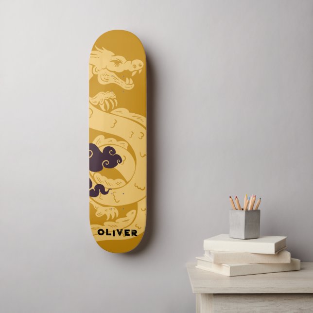 Personalized Chinese Dragon Skateboard (Wall Art)