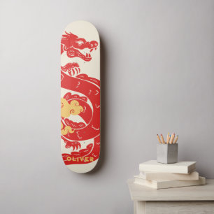 Personalized Chinese Dragon Skateboard