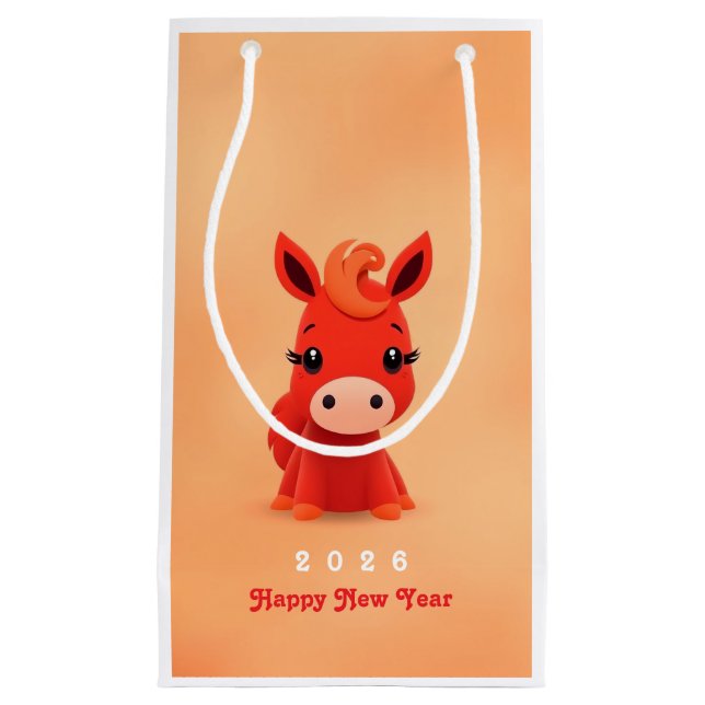 Personalized Chinese new year 2026 Small Gift Bag (Front)
