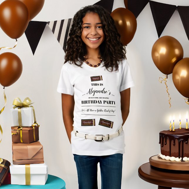 Personalized Chocolate Bar Birthday T-Shirt (Creator Uploaded)