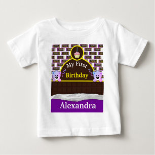 Personalized Chocolate Candy Bar Birthday Baby T-Shirt