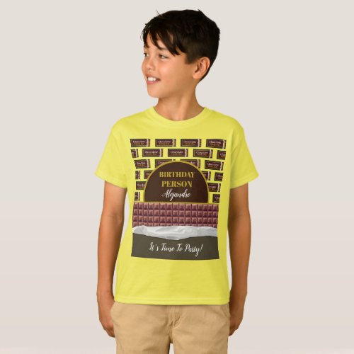 Personalized Chocolate Candy Bar Birthday T_Shirt