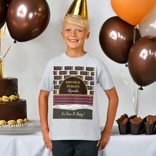 Personalized Chocolate Candy Bar Birthday T_Shirt