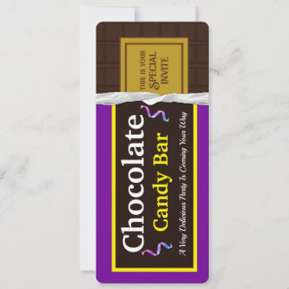 Personalized Chocolate Candy Bar Party Invitation