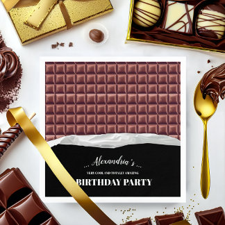 Personalized Chocolate Candy Bar Party Napkins