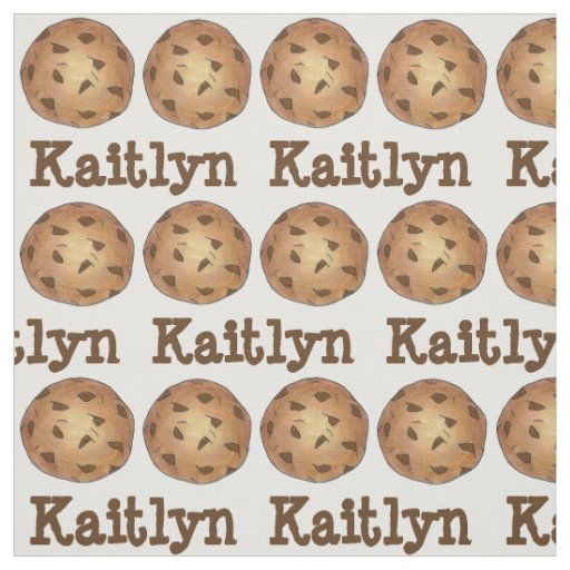 Personalized Chocolate Chip Cookie Cookies Fabric