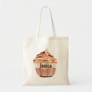 Personalized Chocolate Cupcake Tote Bag