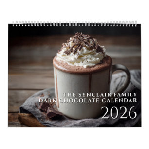 Personalized Chocolate Dessert Lover Fine Art 2026 Calendar