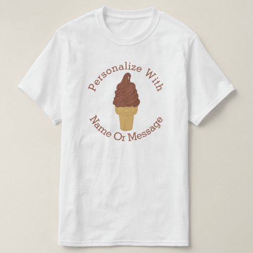 PERSONALIZED Chocolate Ice Cream Cone T_Shirt