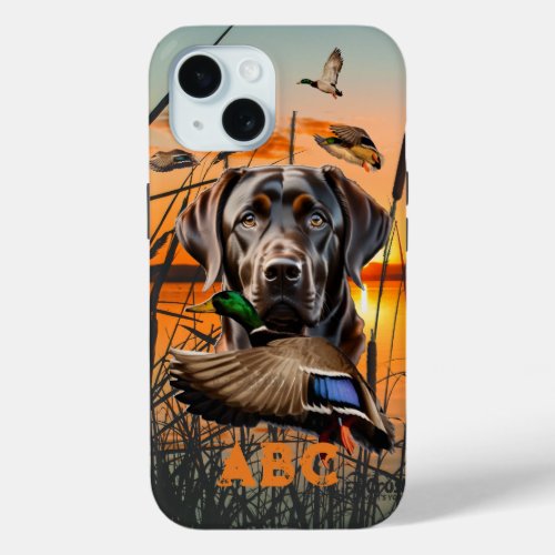 Personalized Chocolate Labrador  iPhone 15 Case