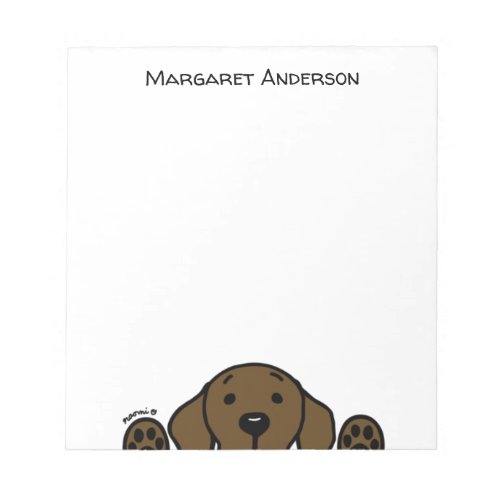 Personalized Chocolate Labrador Watching You Notepad