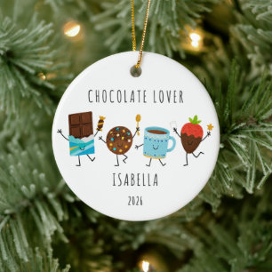 Personalized Chocolate Lover Christmas Ornament