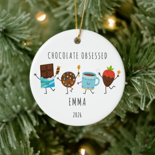 Personalized Chocolate Lover Christmas Ornament