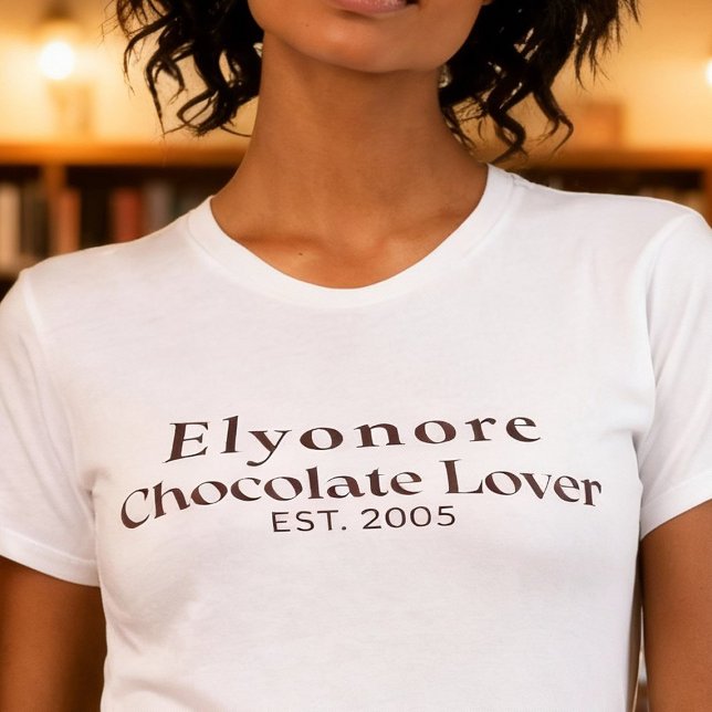 Personalized Chocolate Lover Name Established T-Shirt (Creator Uploaded)