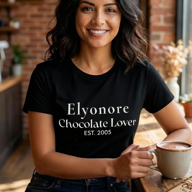Personalized Chocolate Lover Name Established T-Shirt (Creator Uploaded)