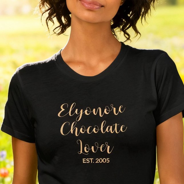 Personalized Chocolate Lover Name Established T-Shirt (Creator Uploaded)