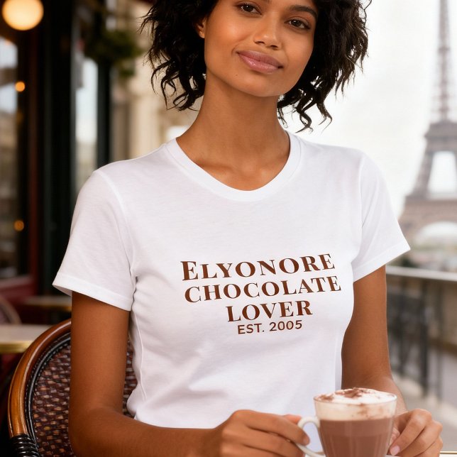 Personalized Chocolate Lover Name Established T-Shirt (Creator Uploaded)