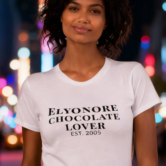 Personalized Chocolate Lover Name Established T-Shirt (Creator Uploaded)