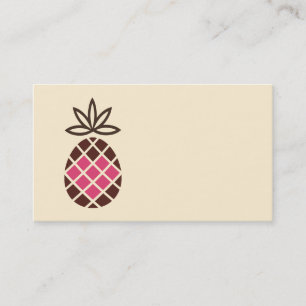 Personalized Chocolate pineapple with pink heart Business Card