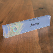 Peacock Feather Desk Nameplate Zazzle Com Peacock Feather Desk Nameplate Zazzle Com