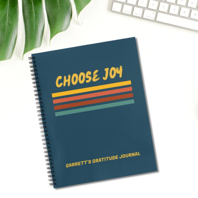 Personalized Choose Joy Retro Christian Faith Notebook (Creator Uploaded)